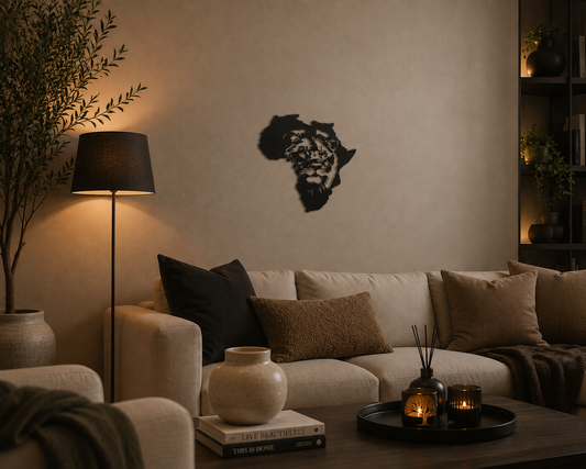 Africa Lion Metal Wall Art