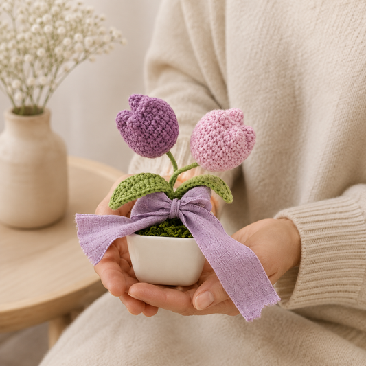 Crochet Tulip Duo Pot