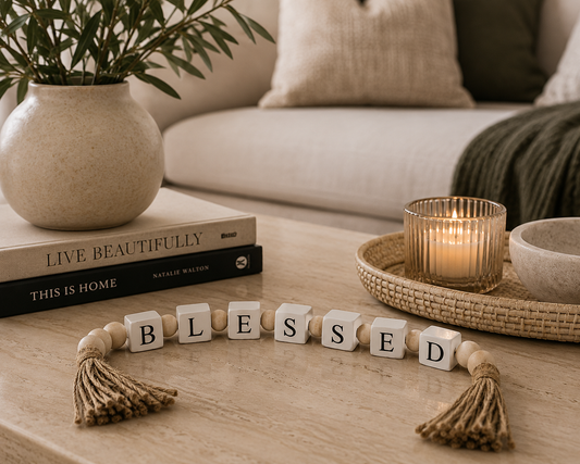 Blessed Wooden Bead Garland