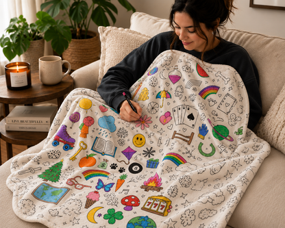 Colour Your Own Blanket Gift Set