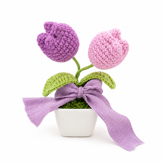 Crochet Tulip Duo Pot