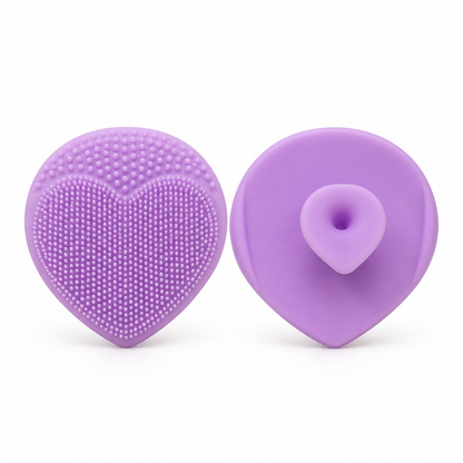 Heart-Shaped Silicone Facial Scrubber