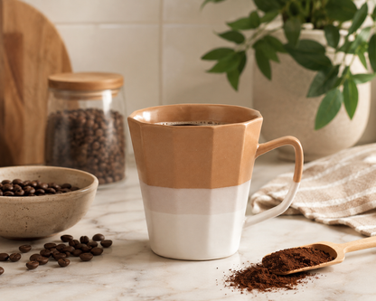 Two-Tone Stoneware Ceramic Mug