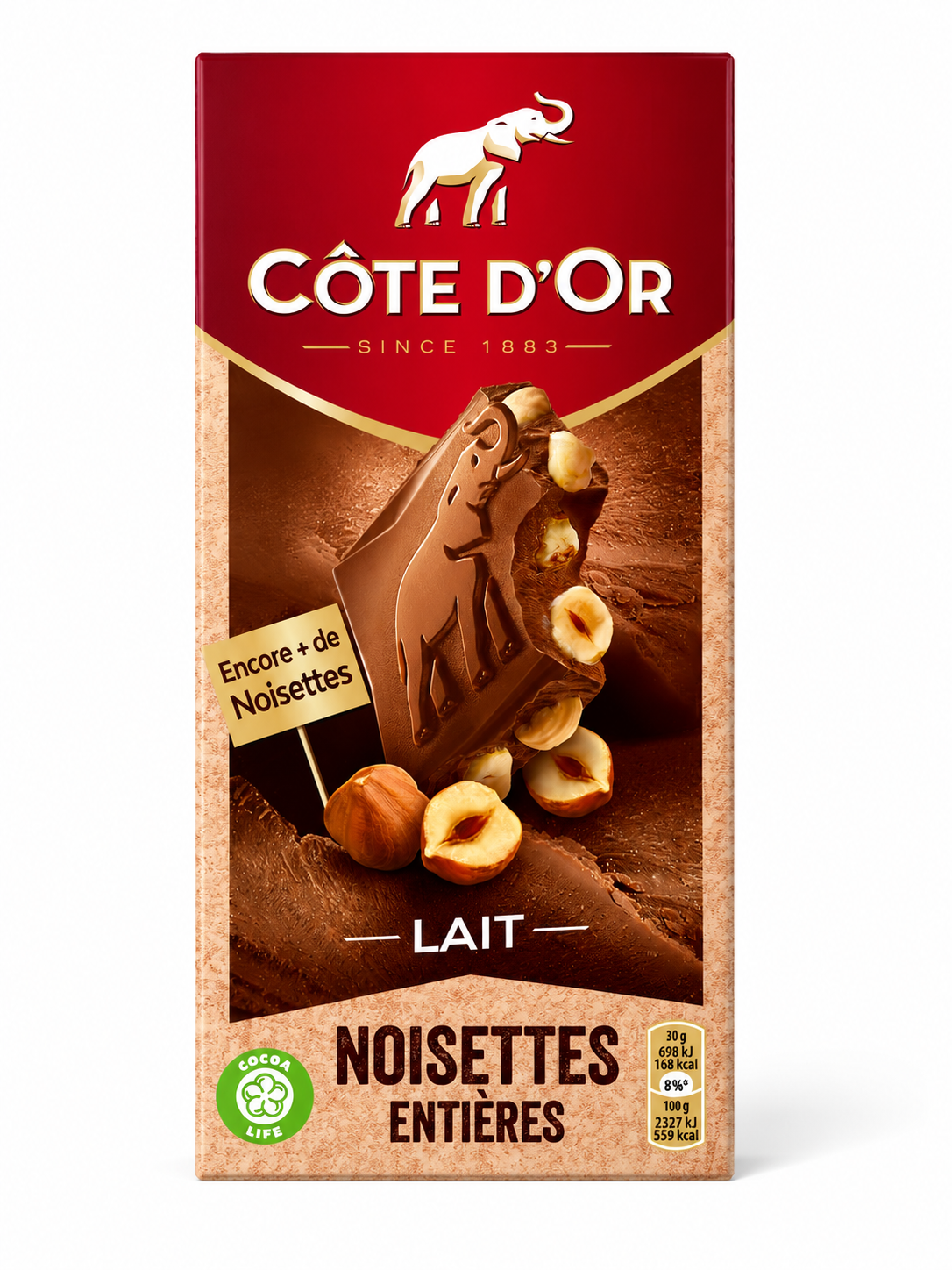 Côte d'Or Milk Chocolate with Whole Hazelnuts