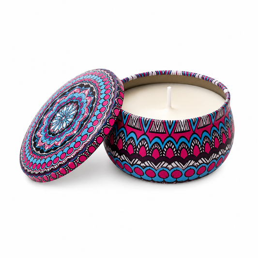 Lavender Mandala Tin Candle