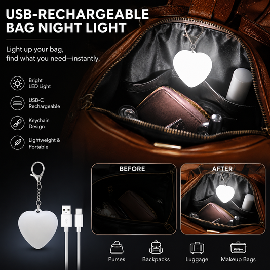Heart LED Handbag Light