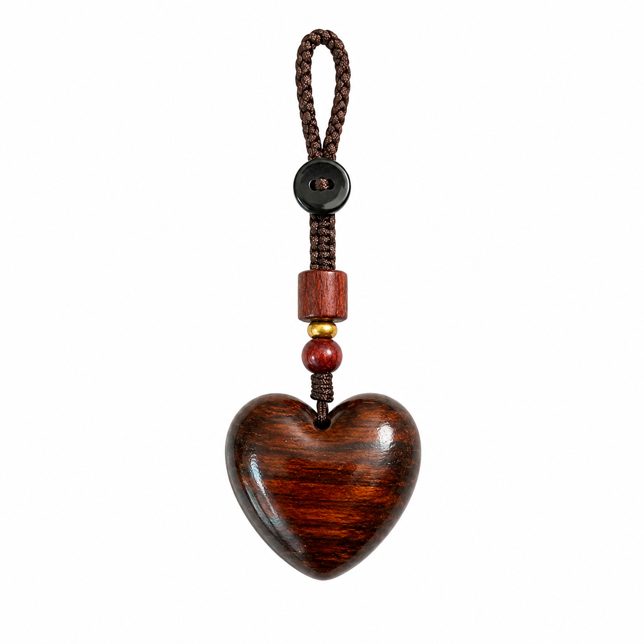 Handcrafted Wooden Heart Keyring