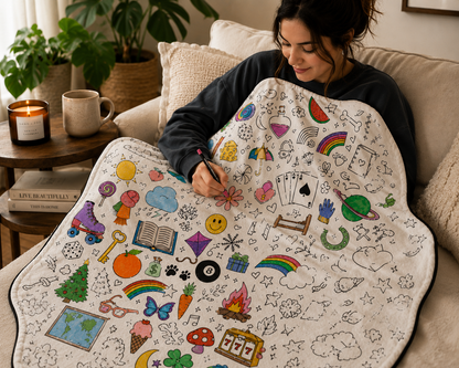 Colour Your Own Blanket Gift Set
