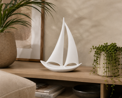 Ceramic Sailboat Lounge Decor