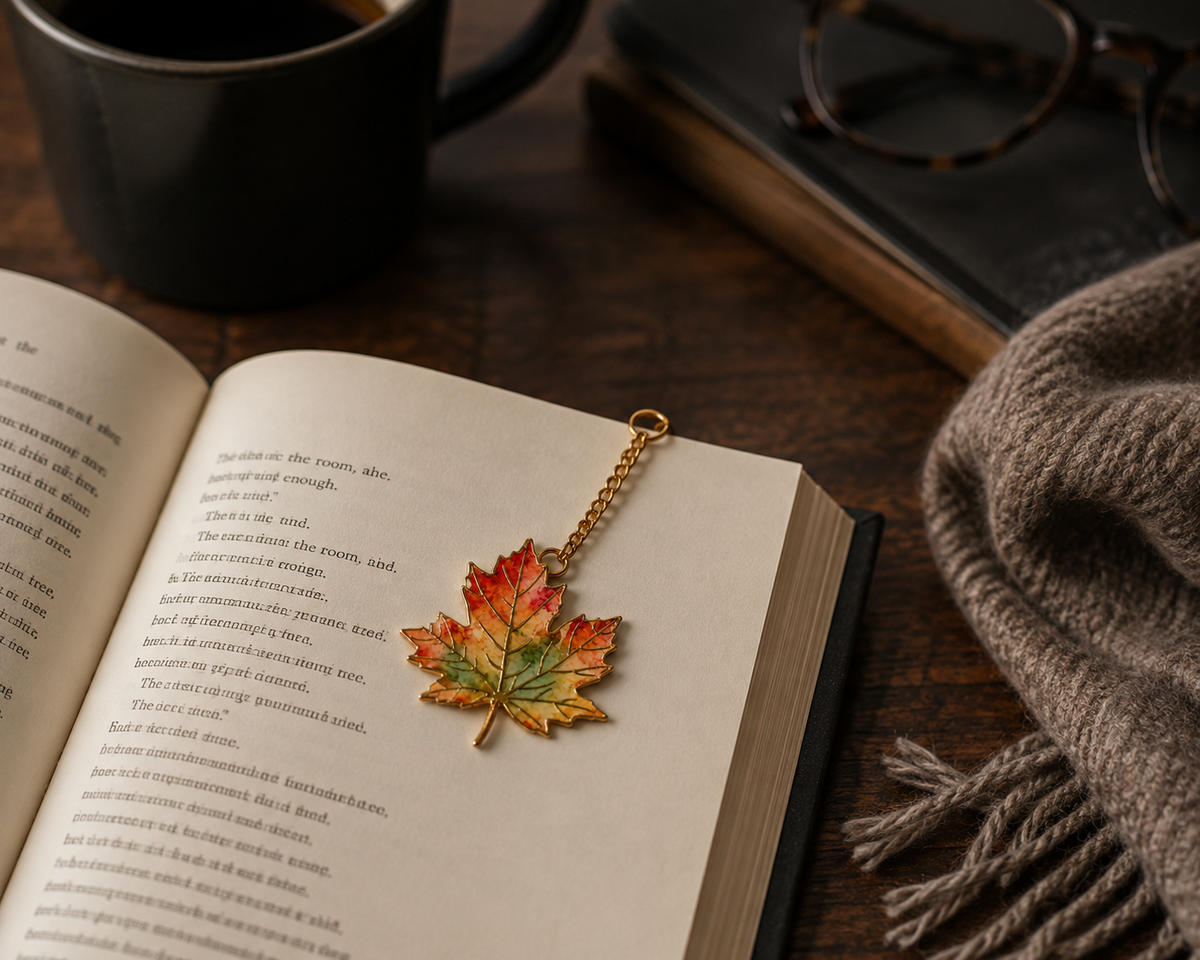 Autumn Maple Leaf Bookmark