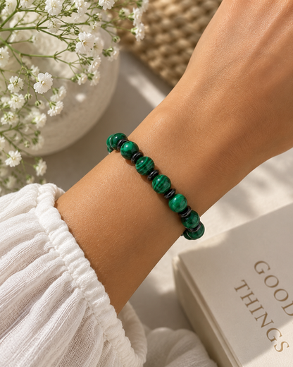 Women's Malachite Beaded Bracelet